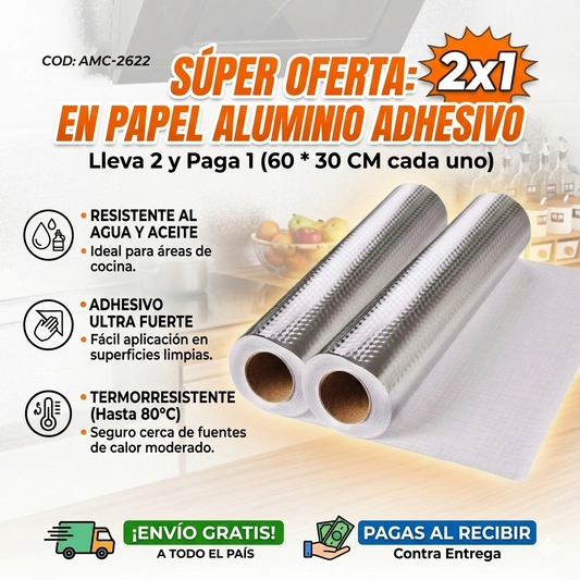 2X1 PAPEL ADHESIVO DE ALUMINIO